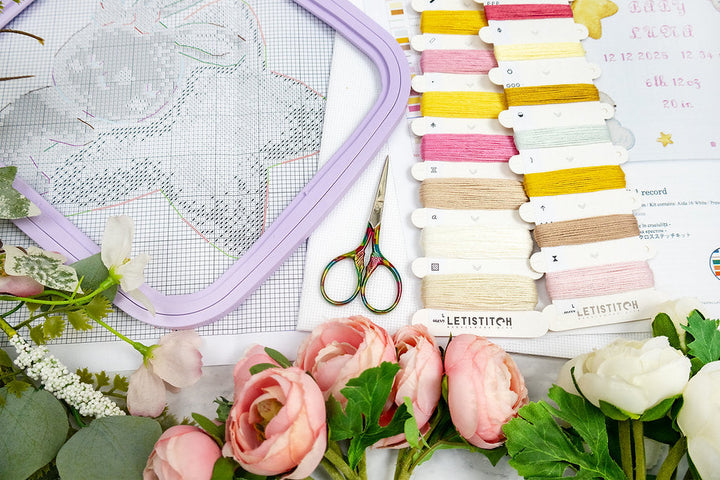 Baby Girl record L9943 Counted Cross Stitch Kit