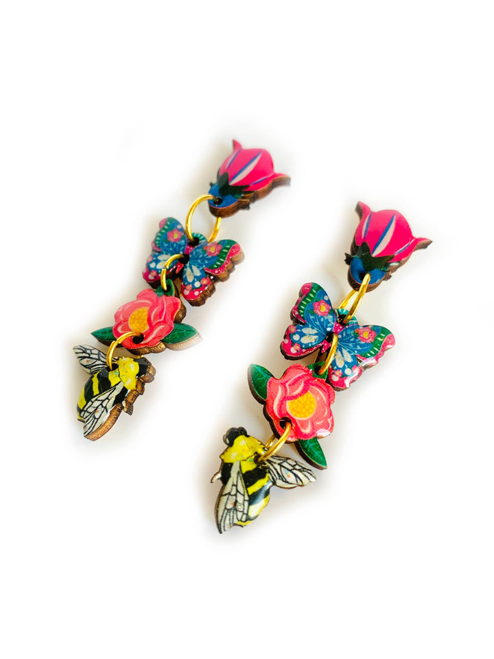 Floral Heaven Dangle Earrings by Rosie Rose Parker