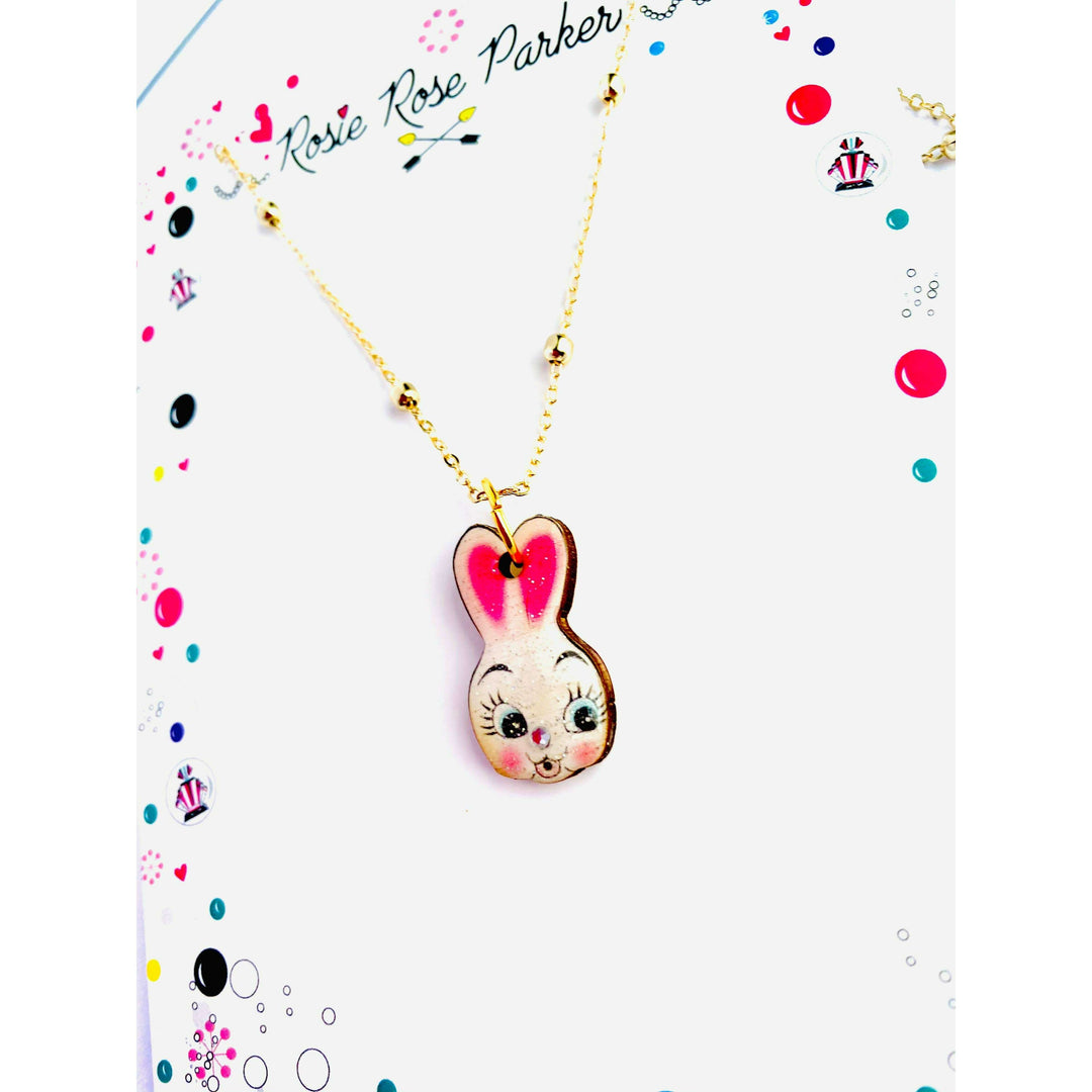 Easter Bunny Charm Necklace by Rosie Rose Parker
