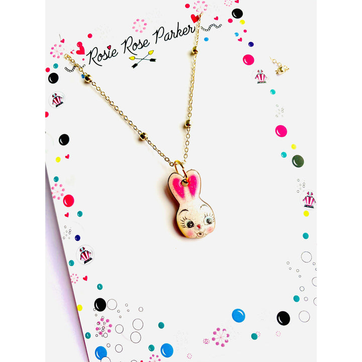 Easter Bunny Charm Necklace by Rosie Rose Parker