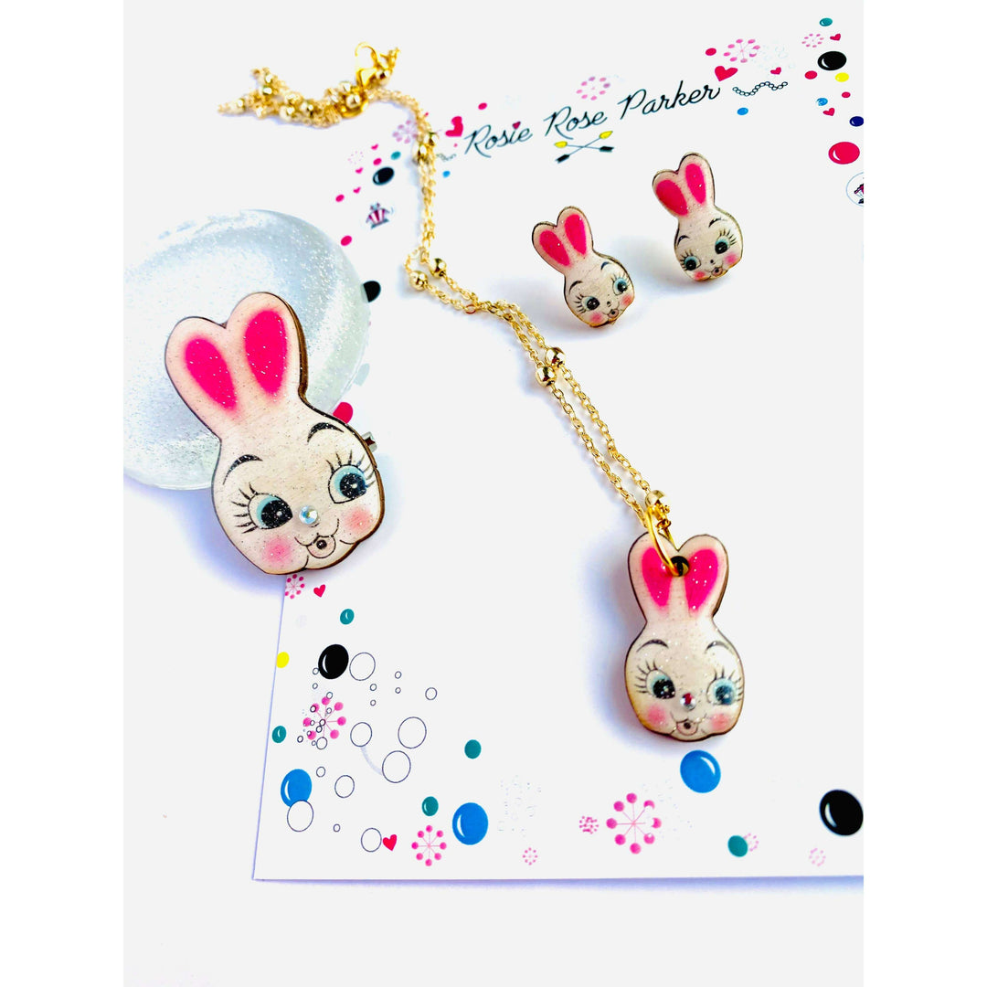Easter Bunny Charm Necklace by Rosie Rose Parker