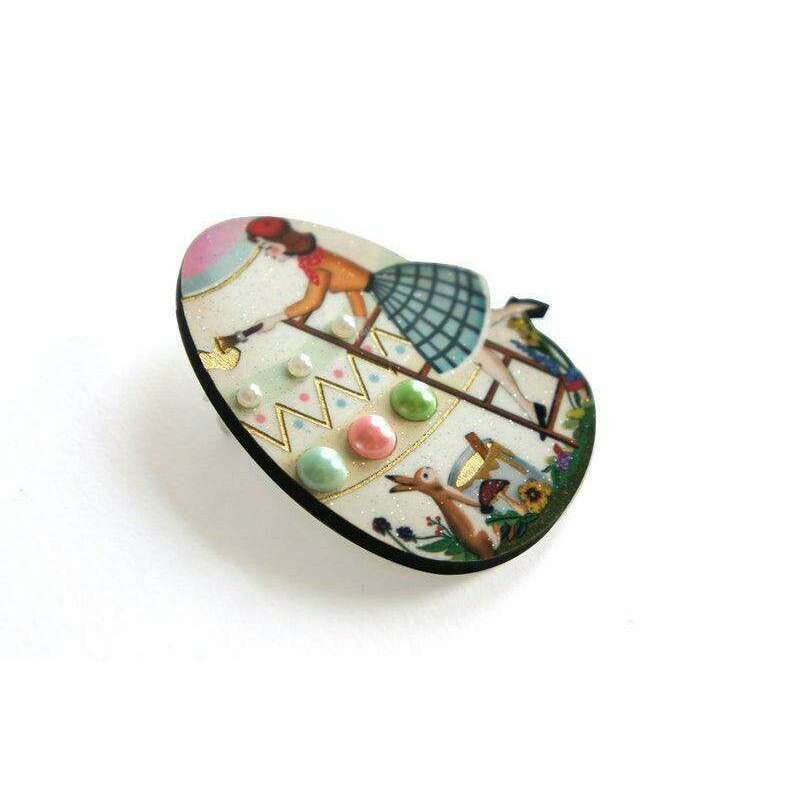 Easter Egg Brooch by Laliblue - Quirks!