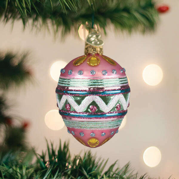 Old World Christmas Easter Egg Blown Glass Ornament