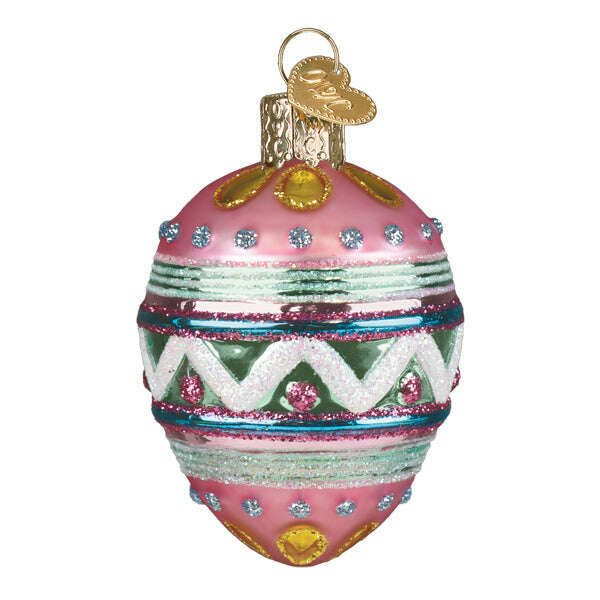 Old World Christmas Easter Egg Blown Glass Ornament