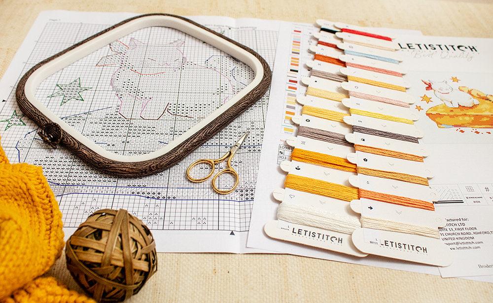 Eating Sleeping Stretching L8811 Counted Cross Stitch Kit