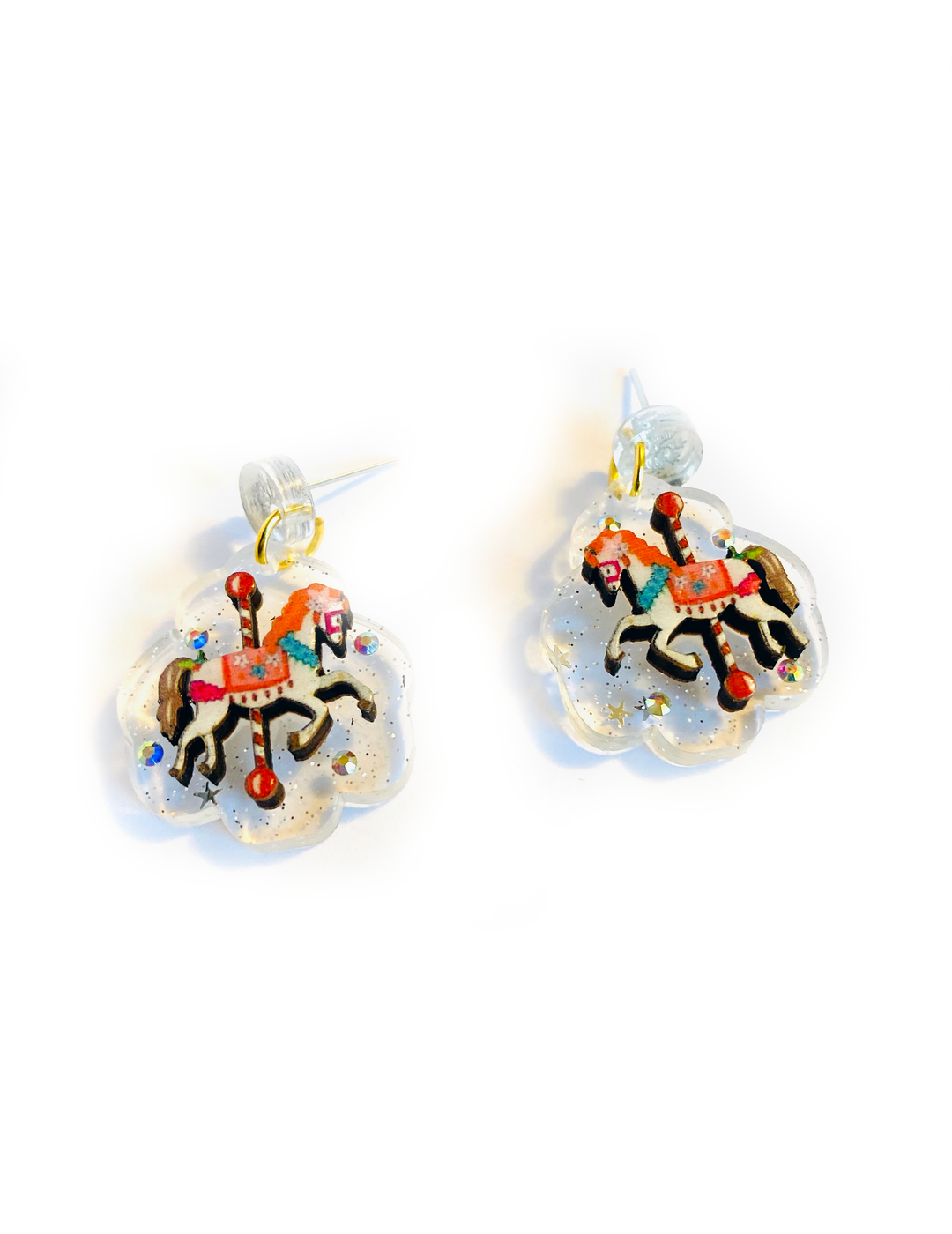 Christmas Carousel Earrings by Rosie Rose Parker