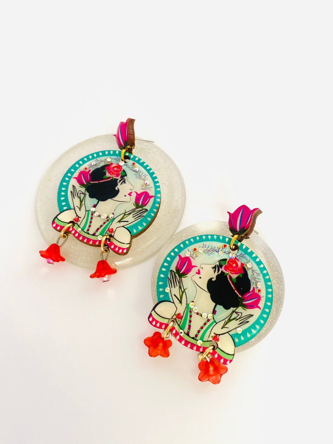 Lady Tulip Statement Earrings by Rosie Rose Parker