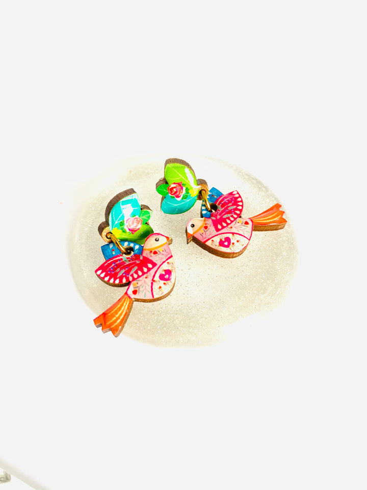 Love Bird Large Statement Earrings by Rosie Rose Parker