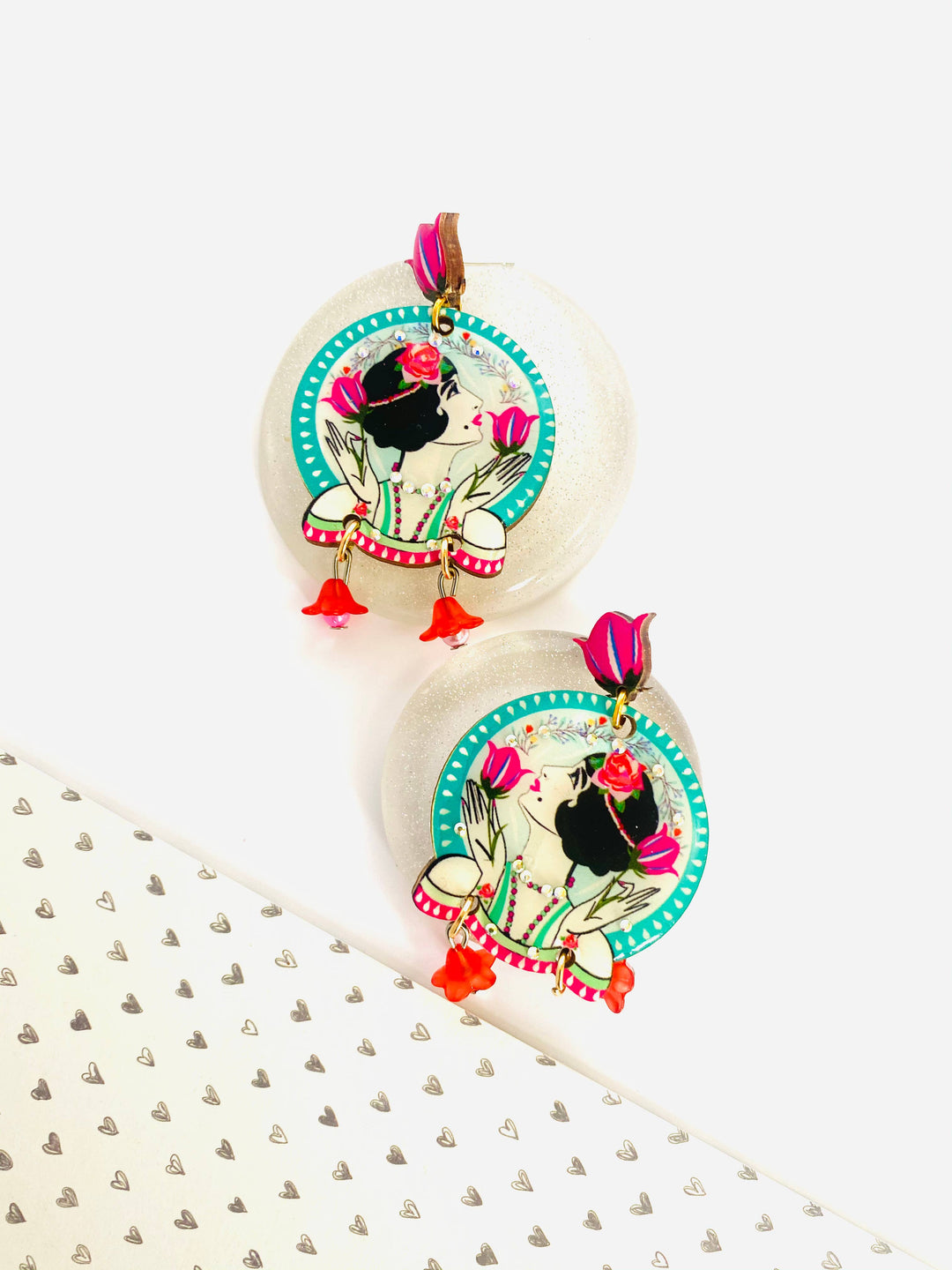 Lady Tulip Statement Earrings by Rosie Rose Parker