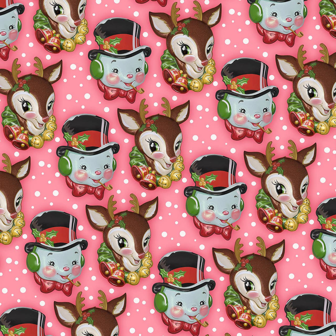 Hollydaze Snowman & Deer Gift Wrap Sheets