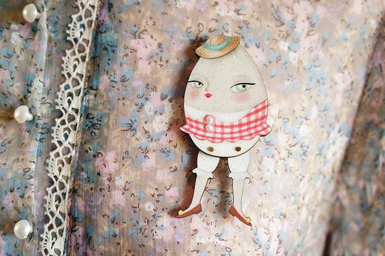 Egg Girl Brooch by Laliblue - Quirks!