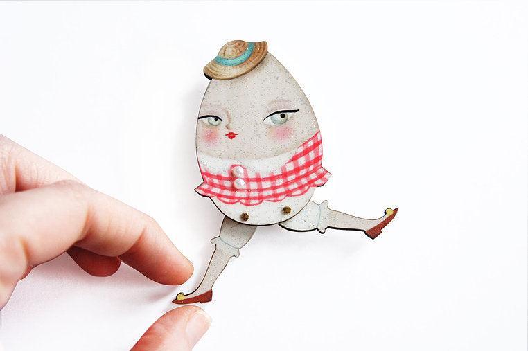 Egg Girl Brooch by Laliblue - Quirks!