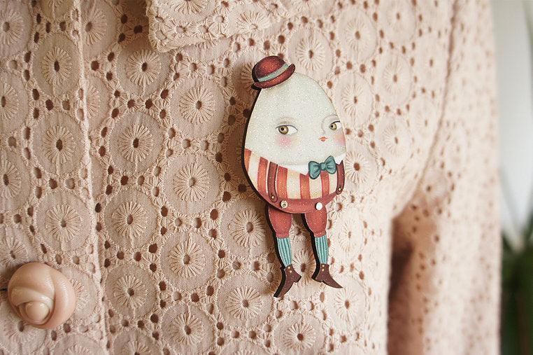 Egg Man Brooch by Laliblue - Quirks!