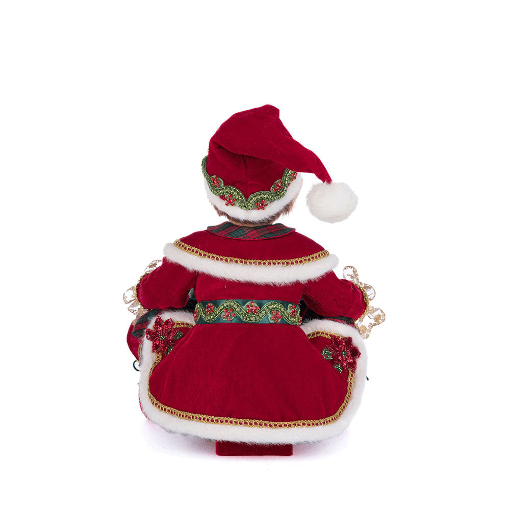 Elf Holding Gift Candy Bowl by Katherine's Collection image 1