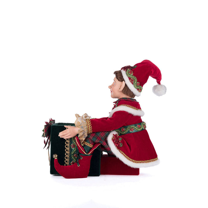 Elf Holding Gift Candy Bowl by Katherine's Collection image 2