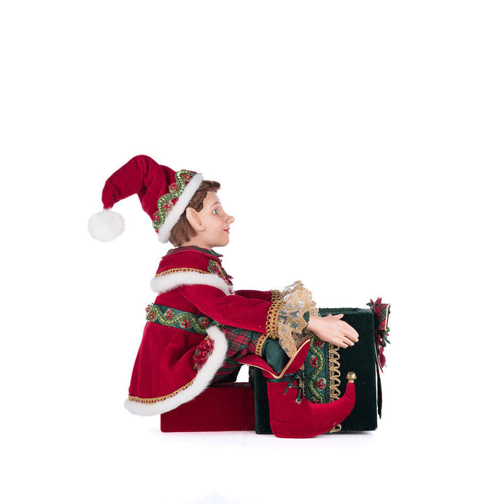 Elf Holding Gift Candy Bowl by Katherine's Collection image 3