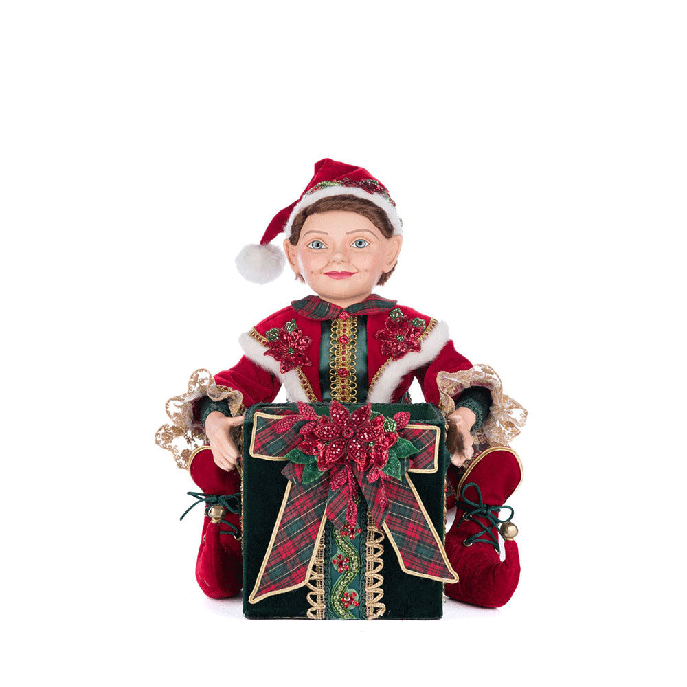 Elf Holding Gift Candy Bowl by Katherine's Collection image