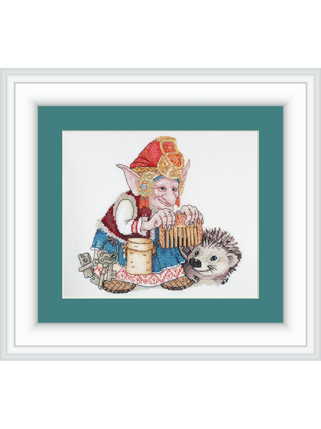 Elf with Hedgehog SP-04 Counted Cross-Stitch Kit
