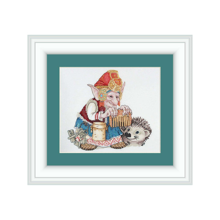 Elf with Hedgehog SP-04 Counted Cross-Stitch Kit