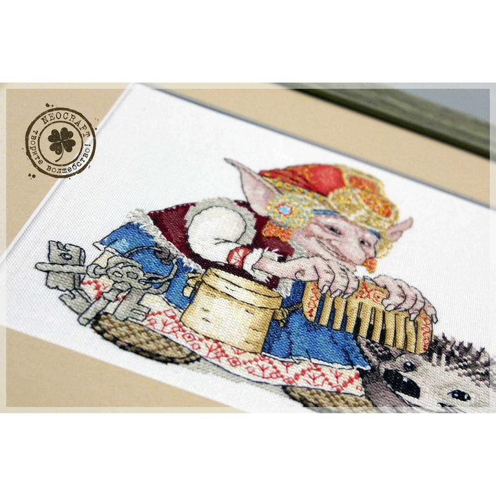 Elf with Hedgehog SP-04 Counted Cross-Stitch Kit
