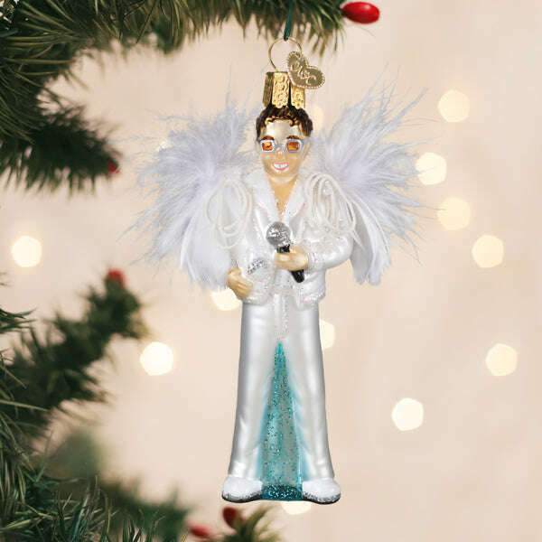 Old World Christmas Elton John Blown Glass Ornament