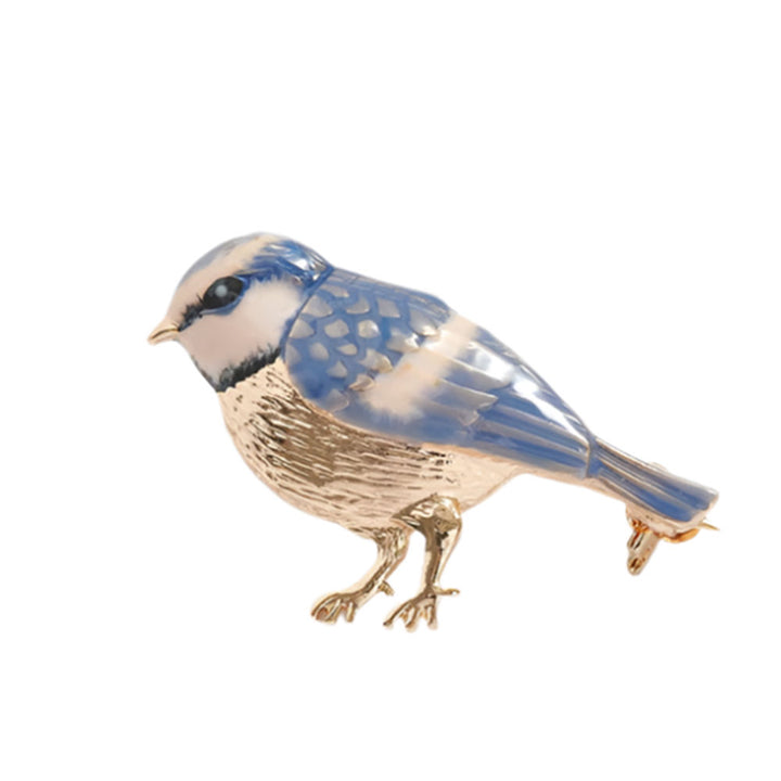 Enamel Blue Tit Brooch by Fable England