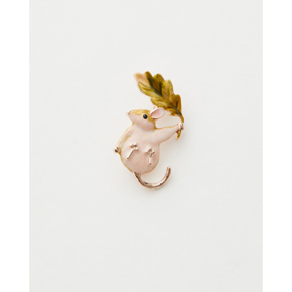 Enamel Dormouse Brooch by Fable England 