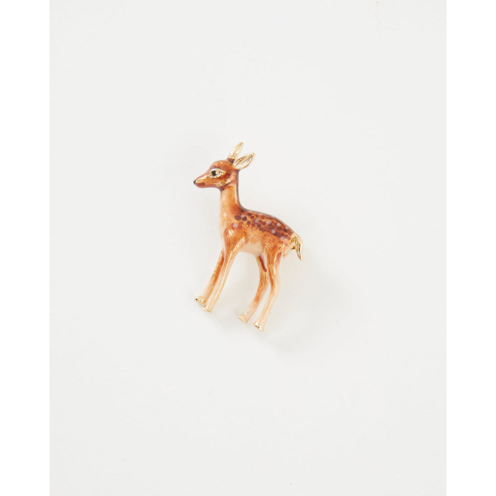 Enamel Fawn Brooch by Fable England 