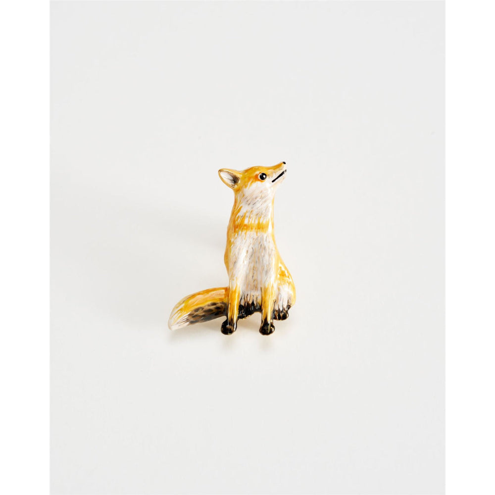 Enamel Fox Brooch by Fable England 