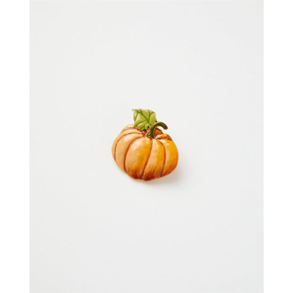 Enamel Pumpkin Brooch by Fable England 