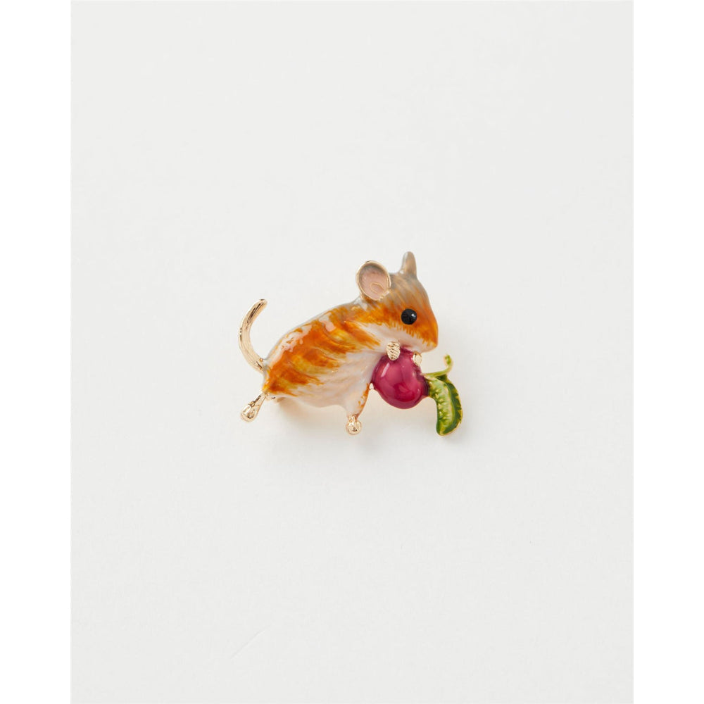 Enamel Vole Brooch by Fable England 