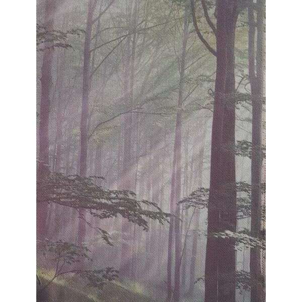 Enchanted Forest Designer Printed AIDA Fabric. Canvas for embroidery with an applied background  KF-1114A