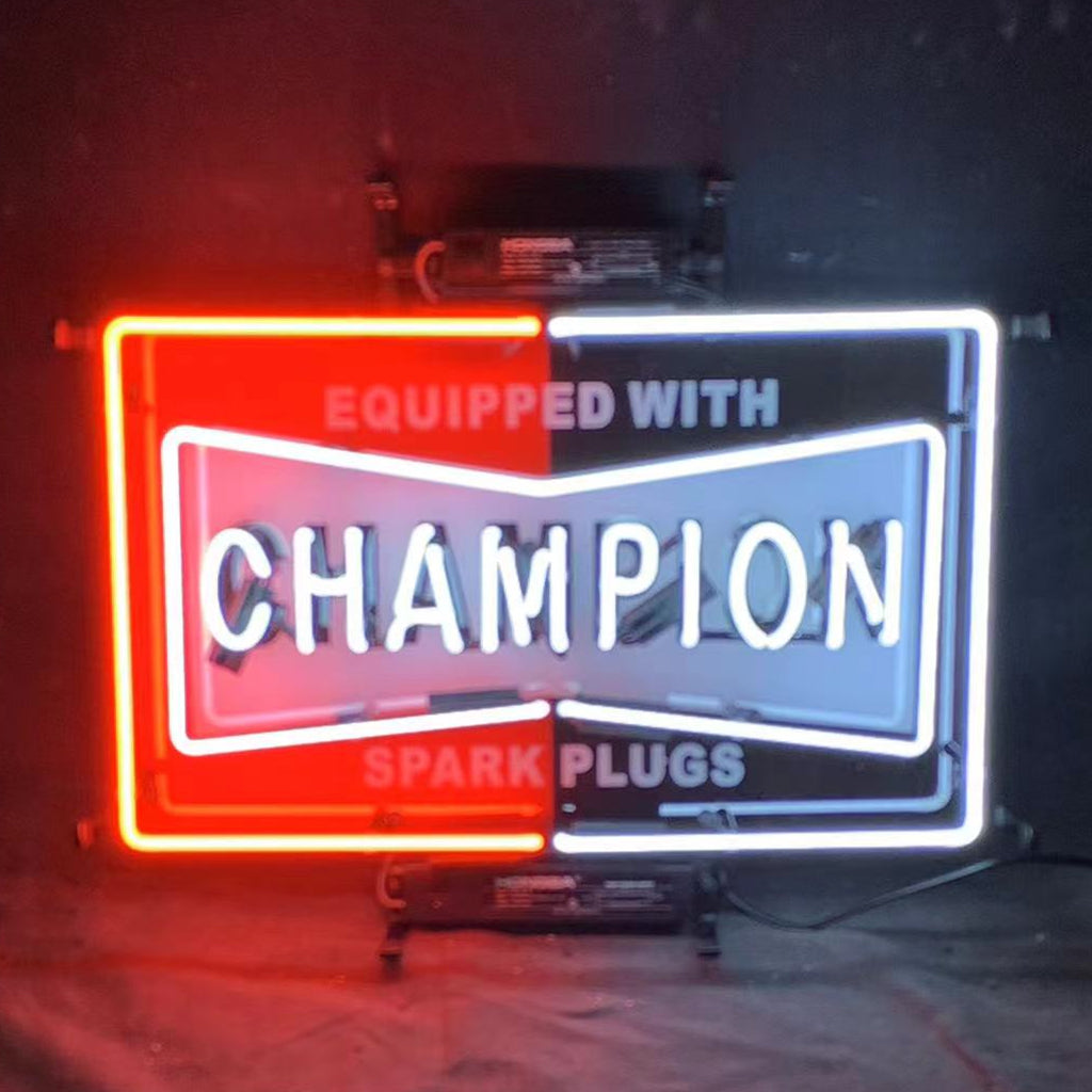 Equipped with Champion Spark Plugs Neon Signs Light