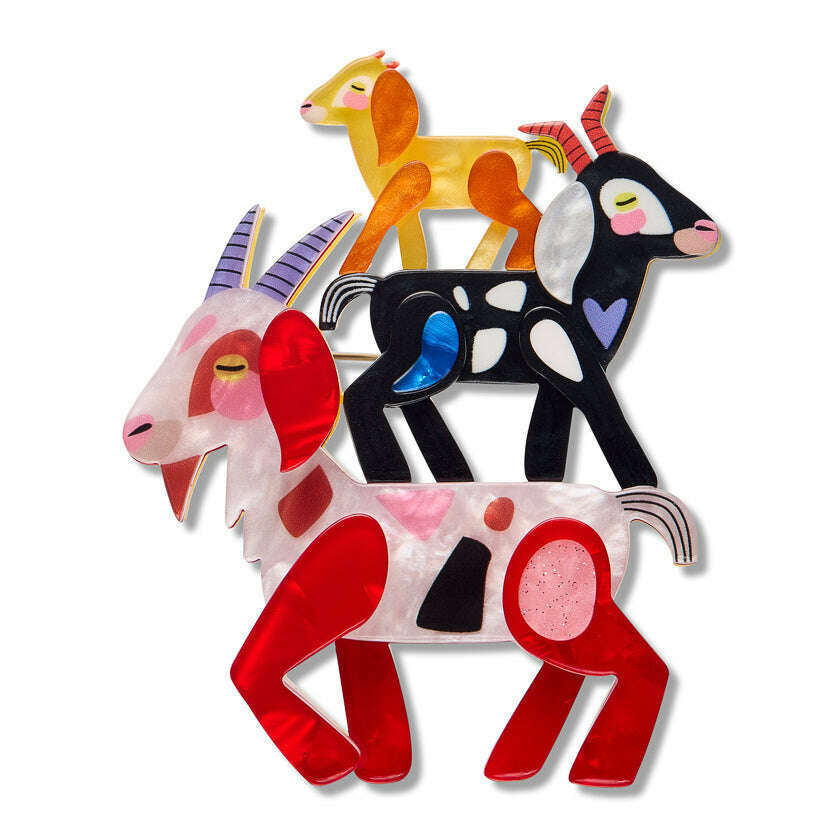 Goat Goals Brooch by Erstwilder x Pete Cromer
