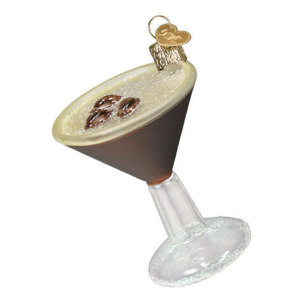 Old World Christmas Espresso Martini Blown Glass Ornament