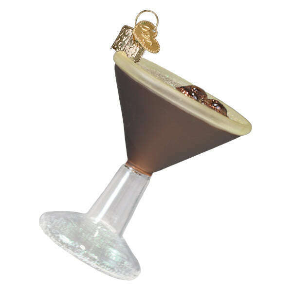 Old World Christmas Espresso Martini Blown Glass Ornament
