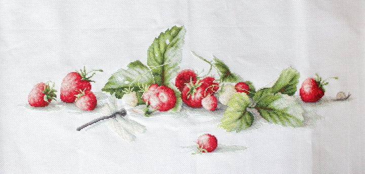 Etude with Strawberries B2254L Counted Cross-Stitch Kit