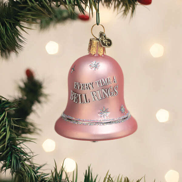 Old World Christmas Every Time A Bell Rings Blown Glass Ornament