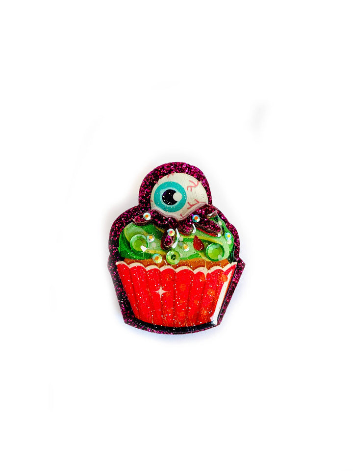 Eyeball Cupcake Brooch by Rosie Rose Parker