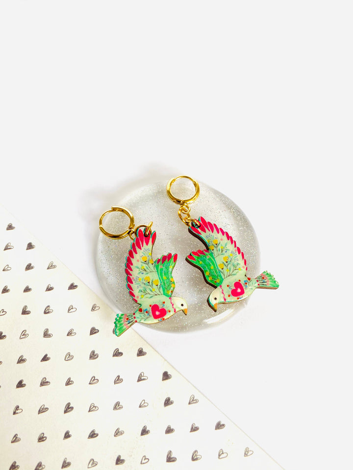 Bird in Flight Earrings by Rosie Rose Parker