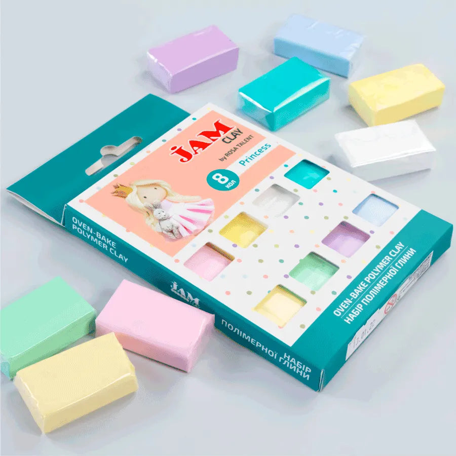 Rosa Talent Princess - Polymer Clay Set. 8*0.04 lb. Jam Clay.