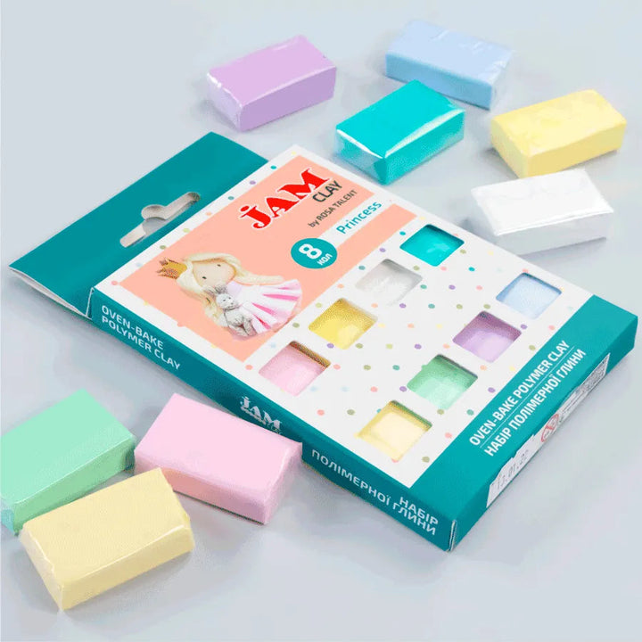 Rosa Talent Princess - Polymer Clay Set. 8*0.04 lb. Jam Clay.