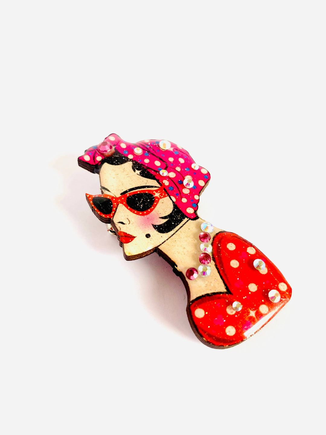 Mid-Century Lady in Turban Brooch by Rosie Rose Parker