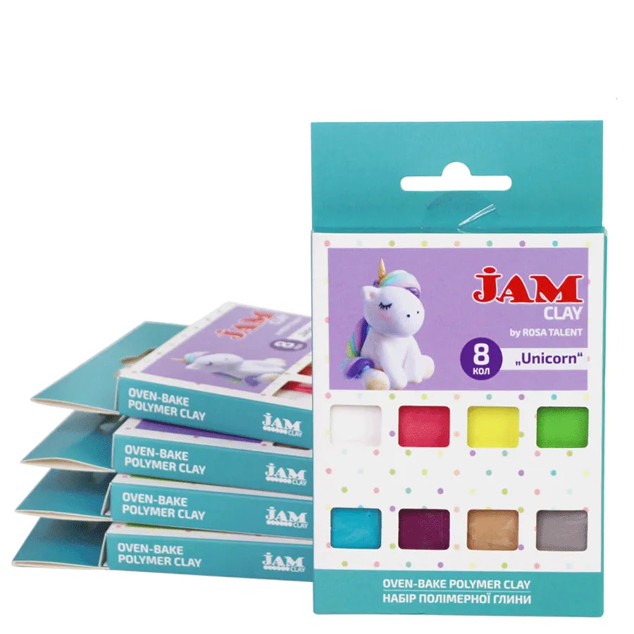 Rosa Talent Unicorn - Polymer Clay Set. 8*0.04 lb. Jam Clay.
