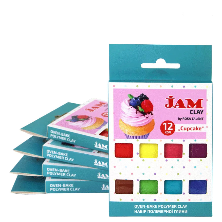 Rosa Talent Cup Cake - Polymer Clay Set. 12*0.04 lb. Jam Clay.