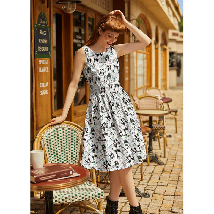 Fabulous Felines Vintage Dress
