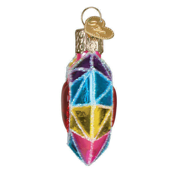 Old World Christmas Faceted Heart Blown Glass Ornament