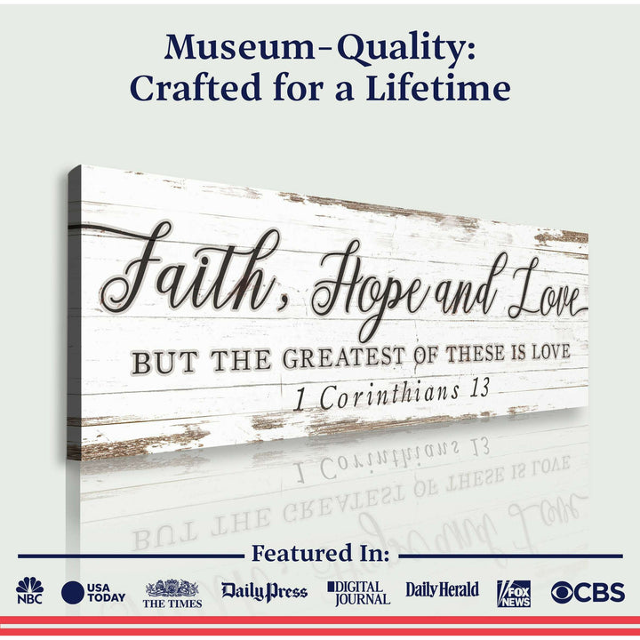 Faith Hope And Love 1 Corinthians 13 Faith Sign III