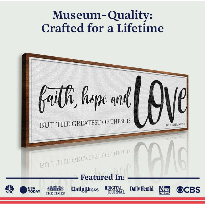Faith Hope And Love 1 Corinthians 13:13 Faith Sign II