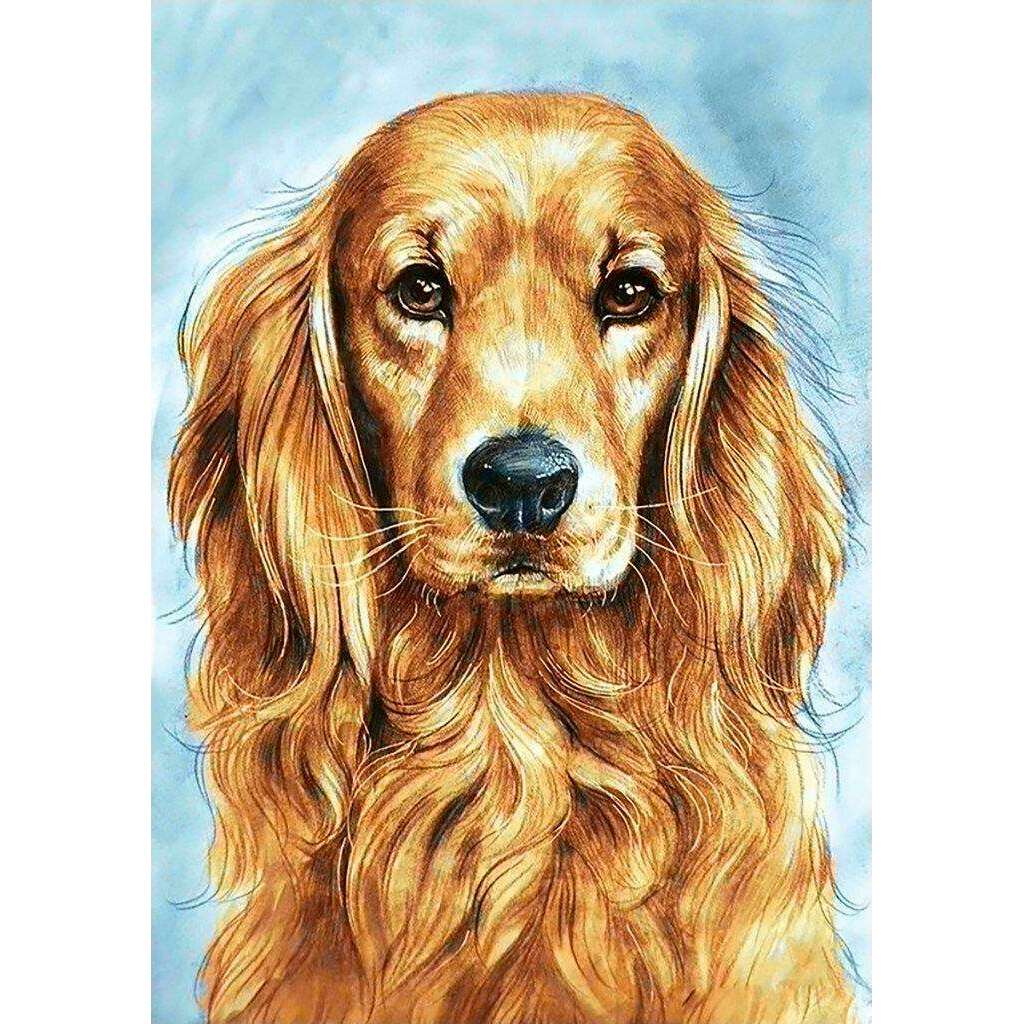 Faithful Dog CS180 7.9 x 11.8 inches Wizardi Diamond Painting Kit